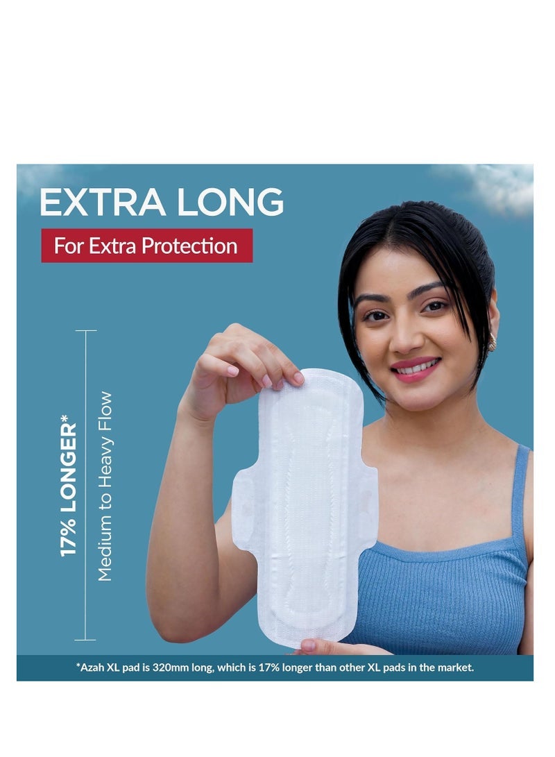 AZAH Sanitary Pads for Women XL [Pack of 40] 100% Rash-Free sanitary napkins | 3x More Absorption, Cottony Soft and Dry Top Cover for heavy Flow | Toxin Free, Locks Odour, Leak-Proof - Image 5