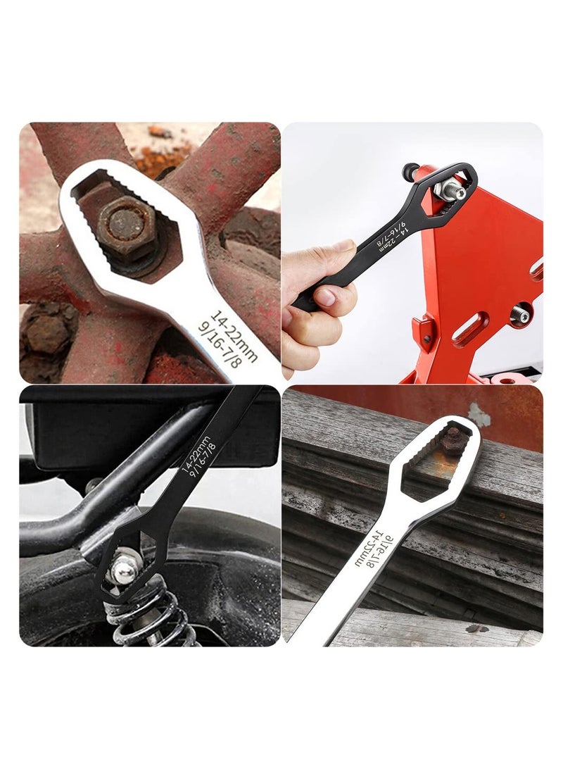 SYOSI Universal Wrench Double-Head Self-Tightening Wrench, Premium 8-22mm Self-Tightening Universal Wrench Adjustable Double Head Wrench, Multifunctional Universal Wrench for Repair - Image 5