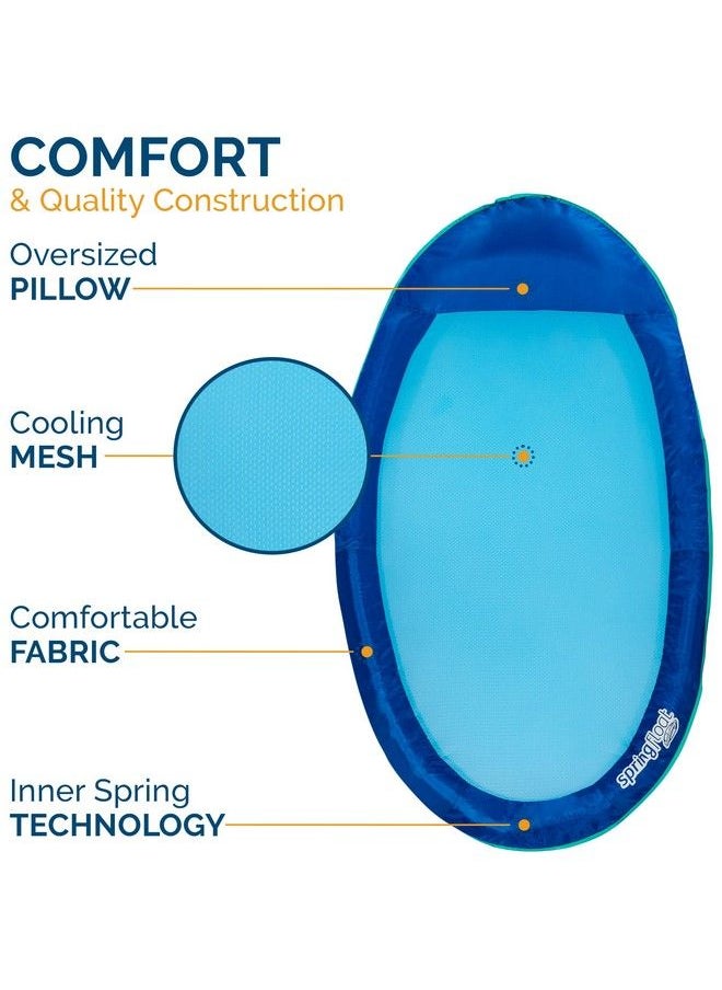 SwimWays - Spring Float Original Pool Lounge Chair With Hyper Flate Valve Blue - Image 1