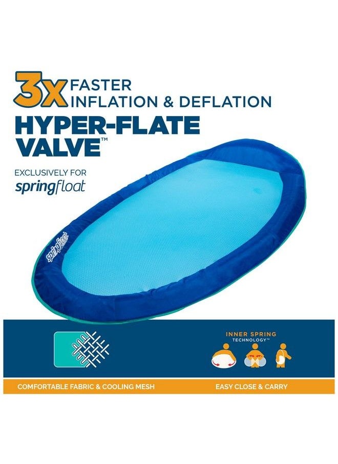 SwimWays - Spring Float Original Pool Lounge Chair With Hyper Flate Valve Blue - Image 1