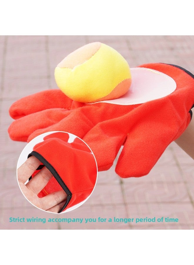 Suction Cup Sticky Ball Gloves Early Childhood Early Childhood Education Children's Fun Sticky Ball Velcro Sticky Ball Outdoor Parent-Child Catcher-Color:Single Blue - Image 4