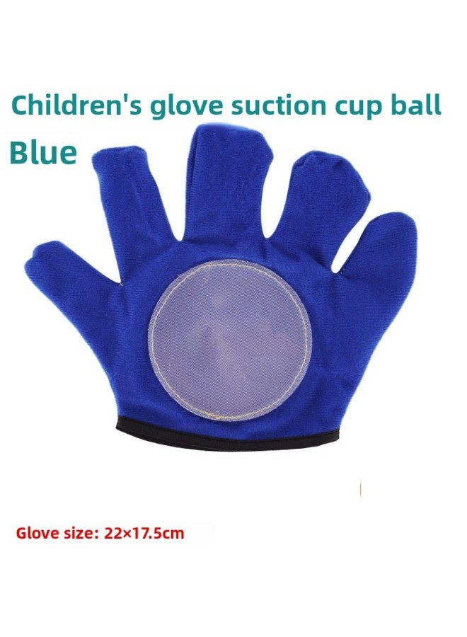Suction Cup Sticky Ball Gloves Early Childhood Early Childhood Education Children's Fun Sticky Ball Velcro Sticky Ball Outdoor Parent-Child Catcher-Color:Single Blue - Image 1