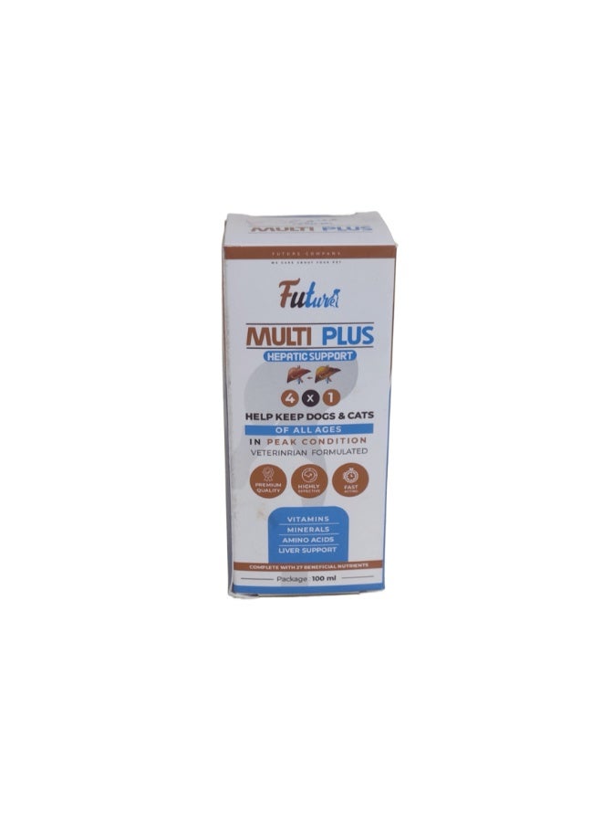 FUTURE Multi Plus 4x1 Multivitamin and Liver Support Syrup for Dogs & Cats 100 ml From Varmacy - Image 1