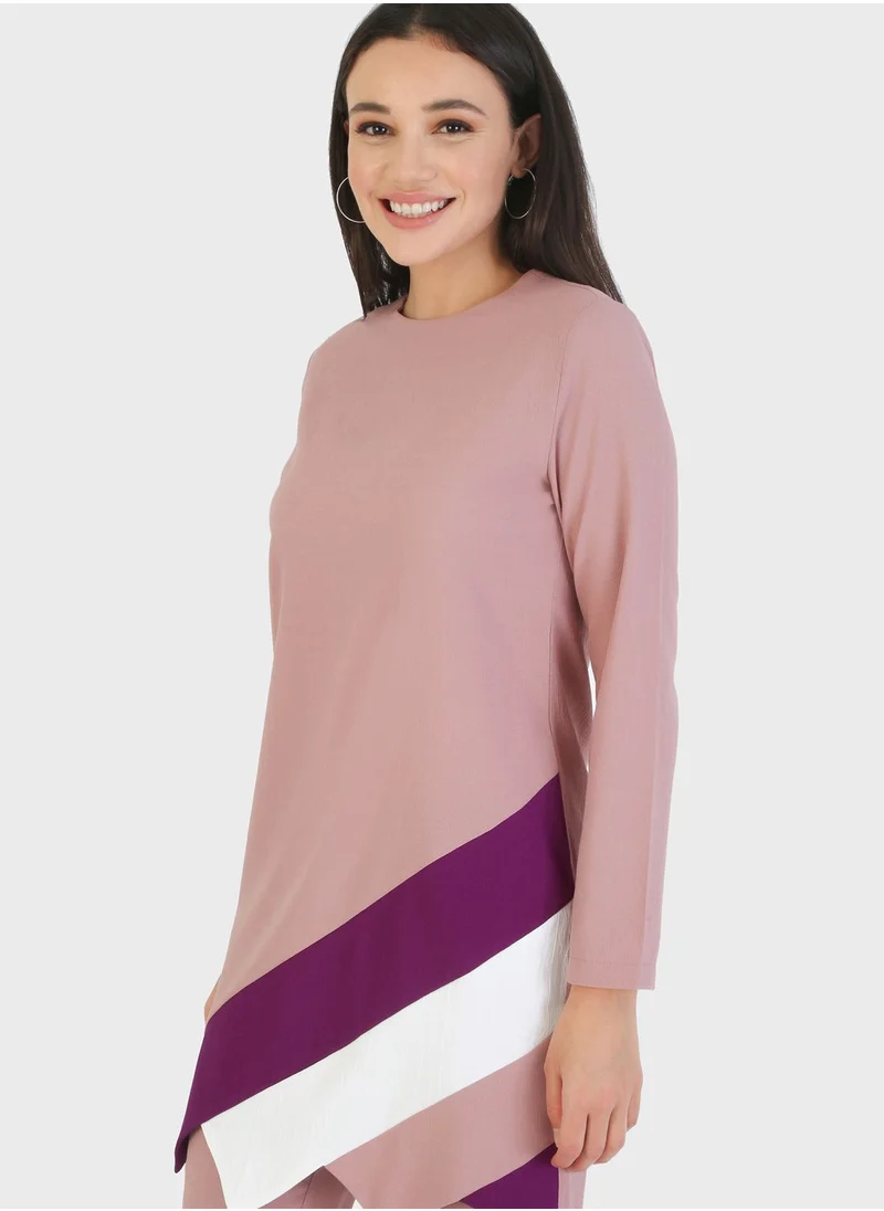 Tavin by Modanisa Crew Neck Tunic & Pants Set