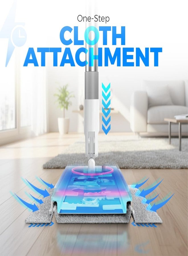 CleanMattix - FlexiClamp Sweep & Mop Kit - Compatible with Swiffer Pads, Durable Cleaning Tool for Hardwood, Tile, Marble & Laminate Floors, Home, Kitchen Cleaning Essentials. (Include 10 Dry Cloths - Image 3
