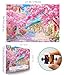 Blueforest Cinque Terre Cherry Blossom Street 1000 Piece Puzzle for Adults Fun Spring Puzzles for Adults 1000 Pieces with HD Print Poster 275 X 197 Dust Free for Gifts Halloween Christmas Family Games - Image 4