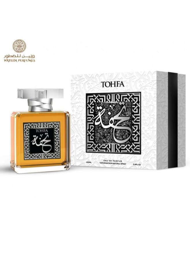 AFAQ Tohfa Unisex Perfume - 100ml - Elegant and Woody Eau de Parfum for Men and Women - Image 1