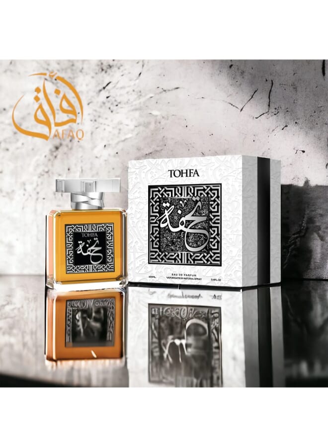AFAQ Tohfa Unisex Perfume - 100ml - Elegant and Woody Eau de Parfum for Men and Women - Image 4