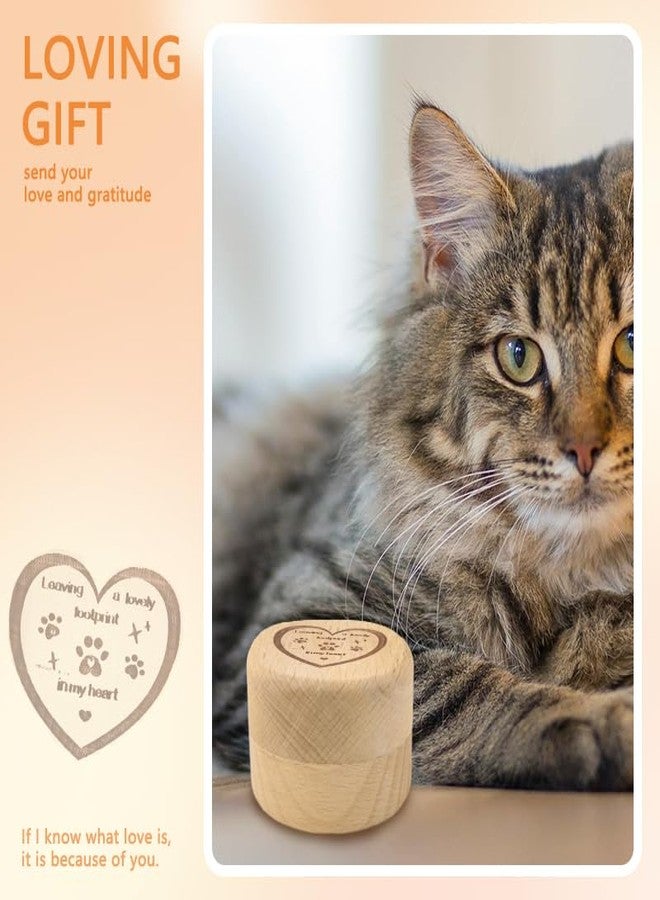 Xiyantiji Pet Hair Keepsake Box Memorial Gifts for Loss of Dog Cat Pet Paw Print Memory Box Fur Container Storing Hair Bones for Pet Dogs Cats Remembrance Sympathy Gift - Image 3