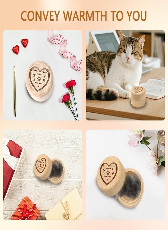 Xiyantiji Pet Hair Keepsake Box Memorial Gifts for Loss of Dog Cat Pet Paw Print Memory Box Fur Container Storing Hair Bones for Pet Dogs Cats Remembrance Sympathy Gift - Image 2