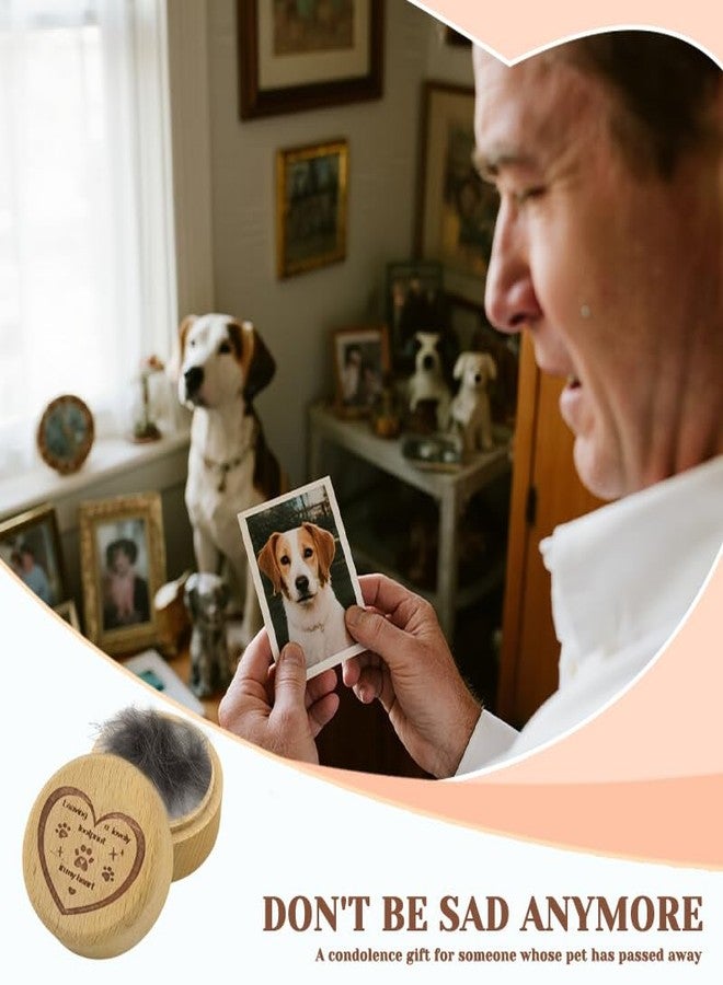 Xiyantiji Pet Hair Keepsake Box Memorial Gifts for Loss of Dog Cat Pet Paw Print Memory Box Fur Container Storing Hair Bones for Pet Dogs Cats Remembrance Sympathy Gift - Image 4