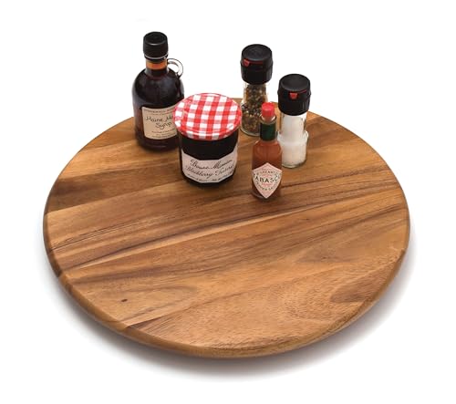 Lipper International Acacia Wood 18-Inch Lazy Susan Kitchen Turntable - Image 3