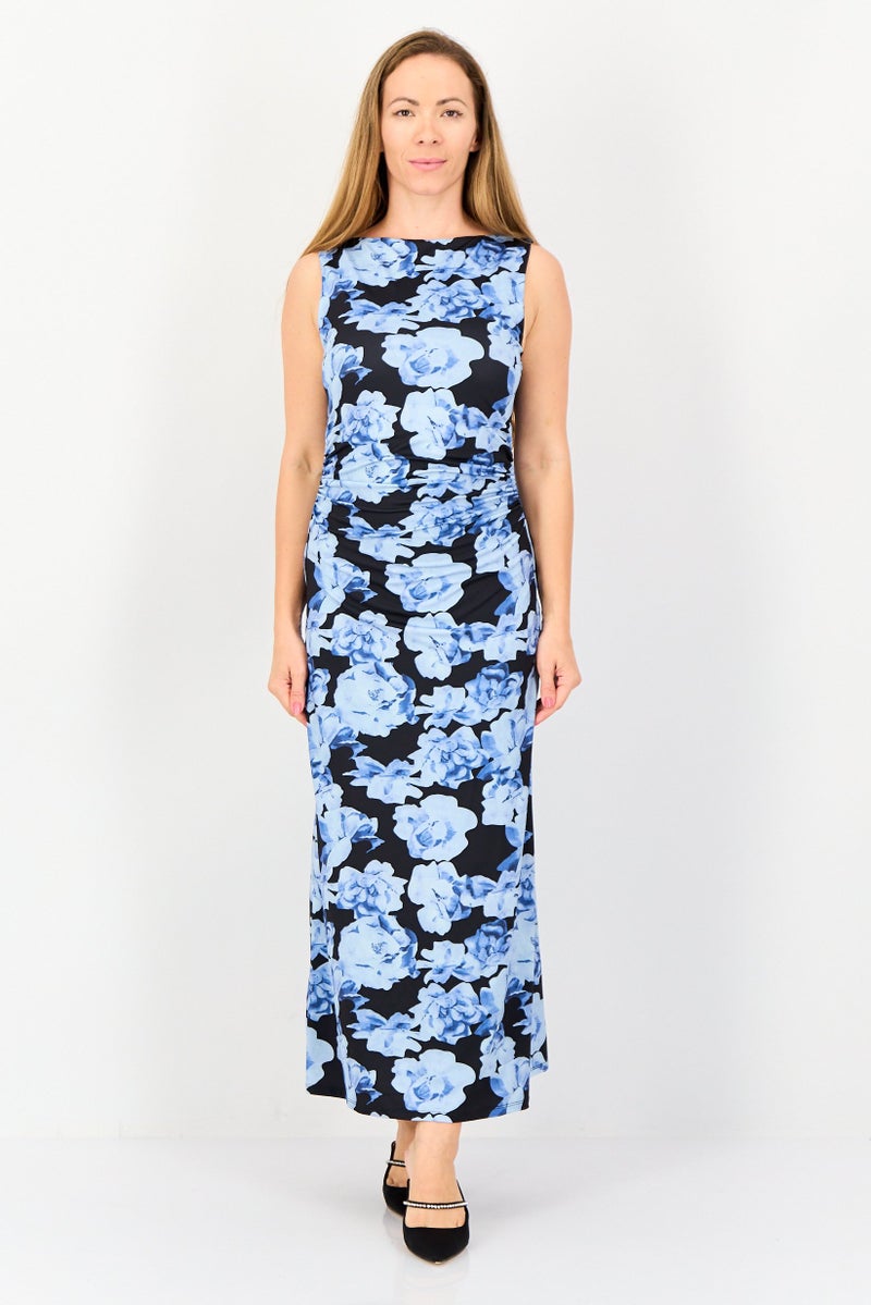 bebe Women Floral Print Maxi Dress, Multicolor - Image 1