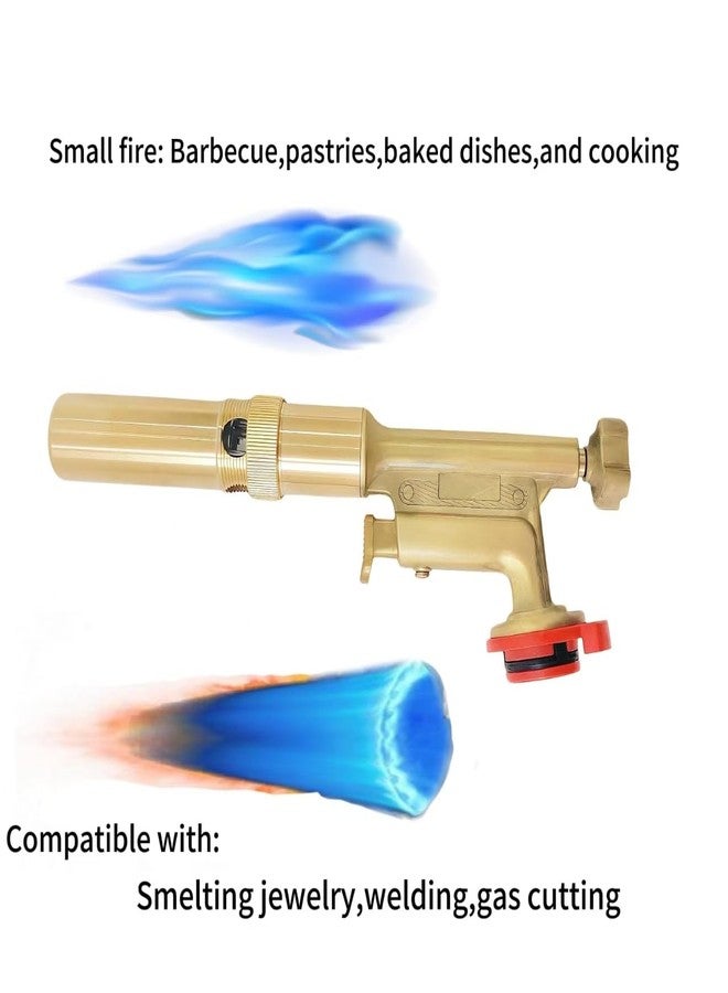 WF Butane Torch Lighter, Culinary Kitchen Blow Lighter, Flame Thrower Head, Adjustable Flame Pure copper Handheld - for Cooking, Baking, Camping (Butane Fuel Not Included) - Image 5