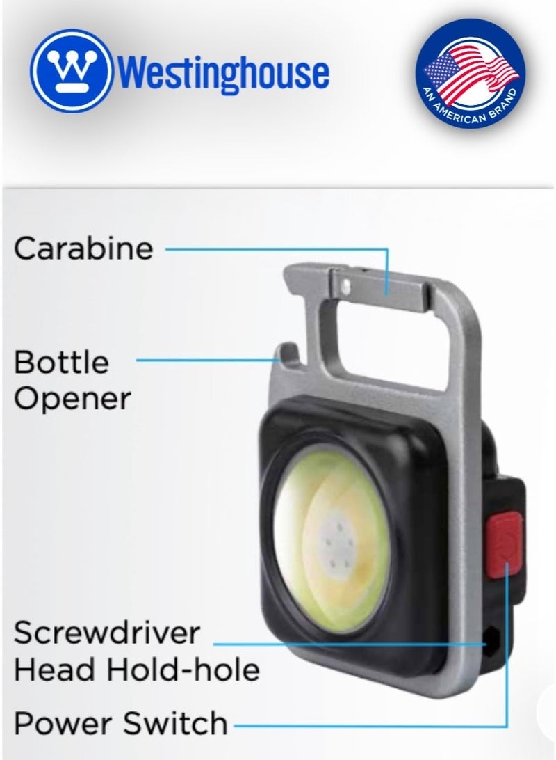 Westinghouse WF254S-CBH Rechargeable Mini Work Light – Compact LED Spotlight with USB Charging, Adjustable Stand, 600mAh Battery, Portable Hands-Free Lighting for Camping, Garage, Home & Emergency Use - Image 2