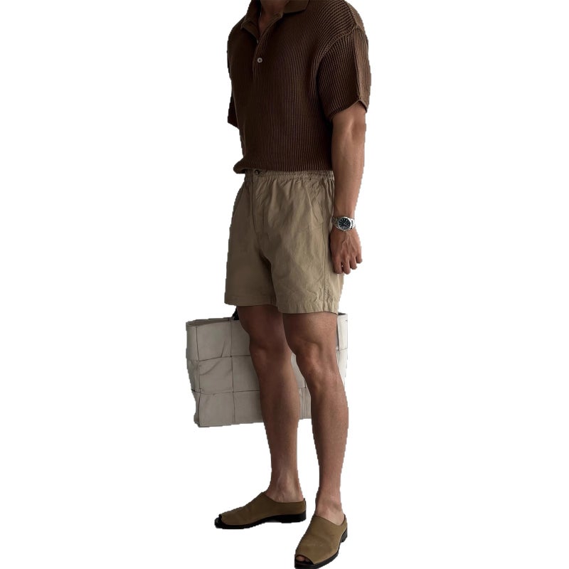 شورت رجالي كاجوال بقصة مستقيمة وخصر مطاطي سريع الجفاف وقابل للتنفس - Image 5