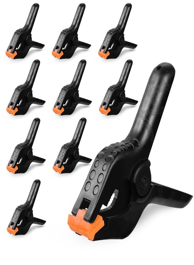 FeFu 4.5 Inch Spring Clamps Heavy Duty - 10 Pack Spring Clips Plastic Clamp Set, Backdrop Clips Clamps for Crafts Woodworking Photography, Strong Clamps for Backdrop Stand Outdoor Home Project - Image 1