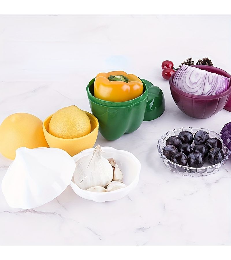 Apple Plastic Fruit Vegetable Storage Container For Refrigerator - Image 3