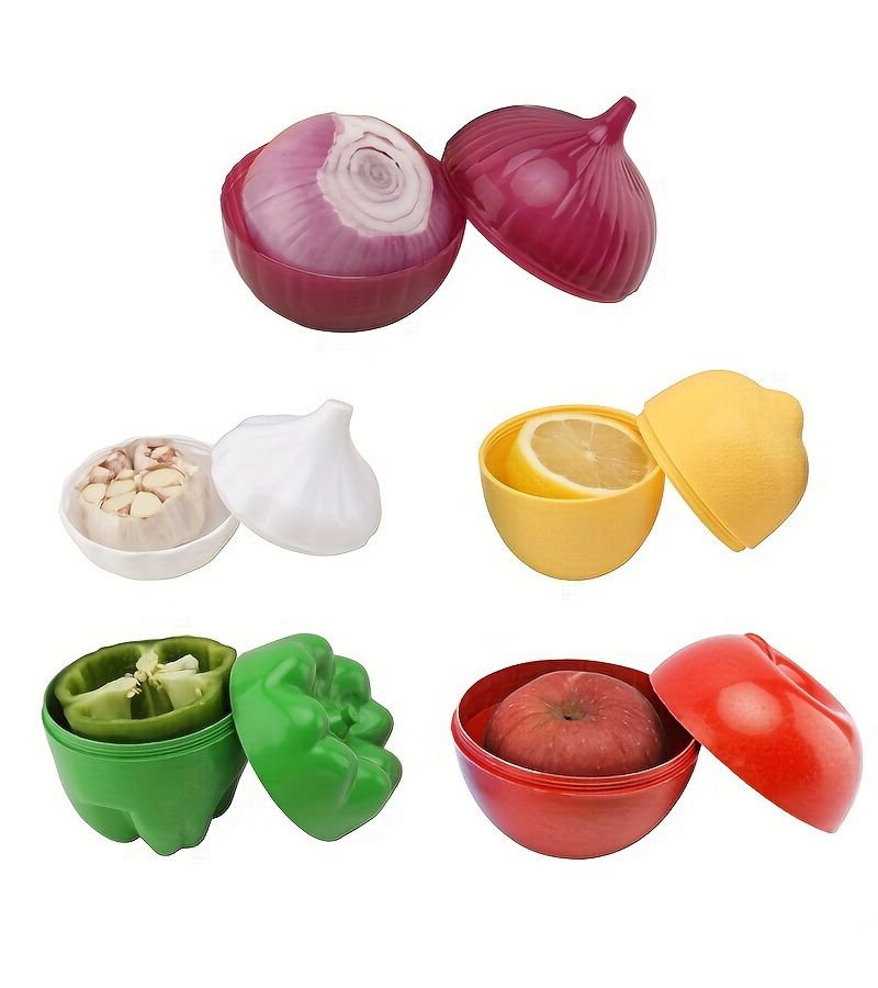Apple Plastic Fruit Vegetable Storage Container For Refrigerator - Image 1