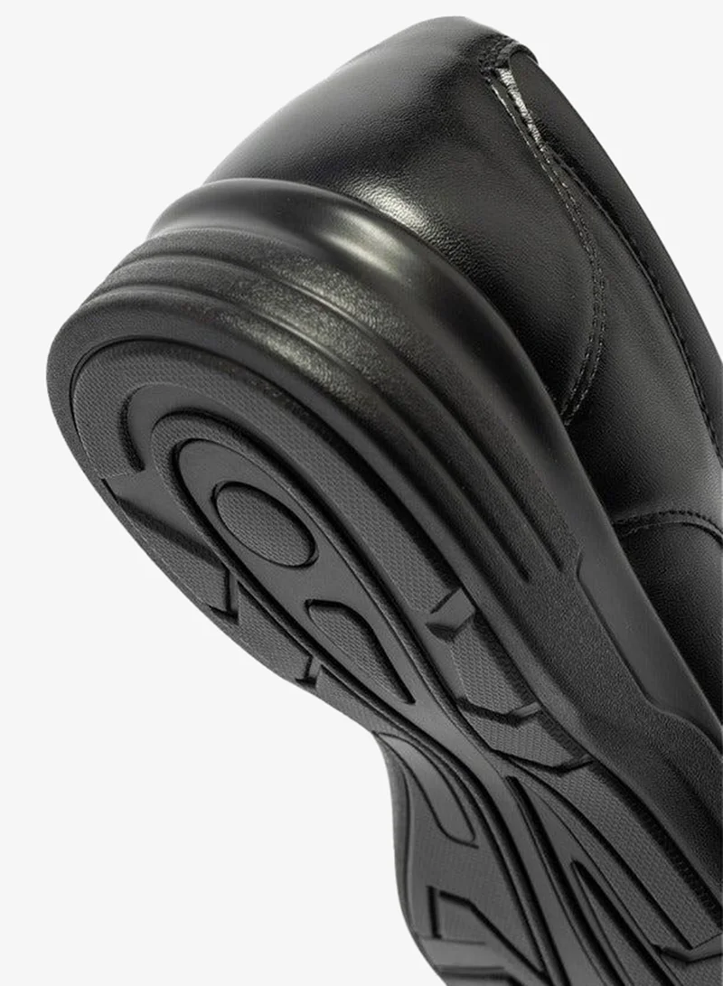 LBL by Shoexpress BLACK Solid Slip-On Loafers for Men | Best Price UAE