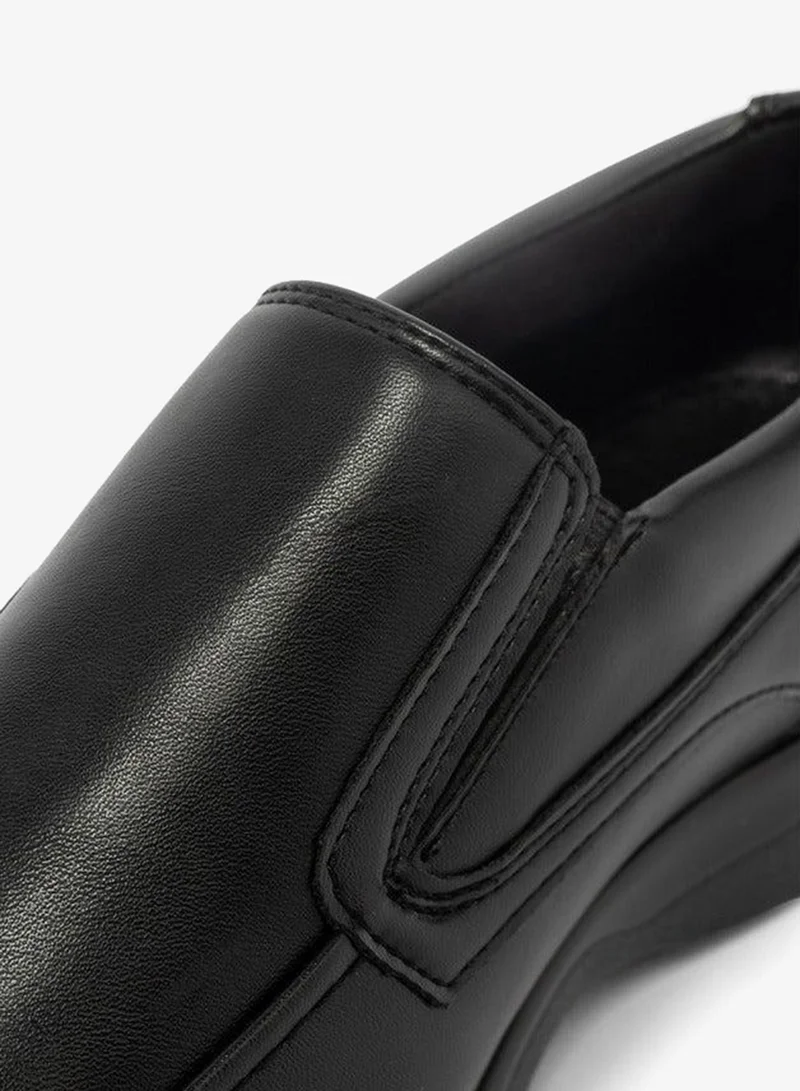 LBL by Shoexpress BLACK Solid Slip-On Loafers for Men | Best Price UAE