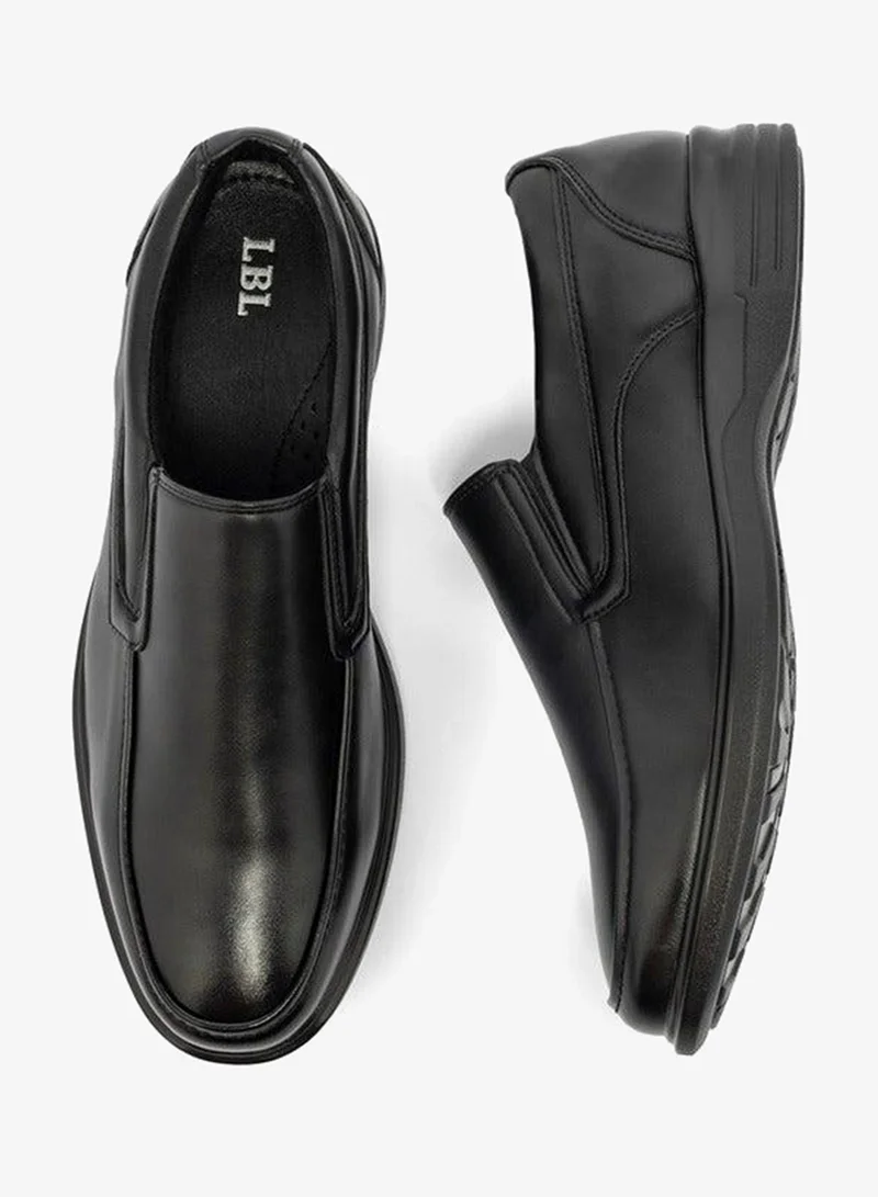 LBL by Shoexpress BLACK Solid Slip-On Loafers for Men | Best Price UAE