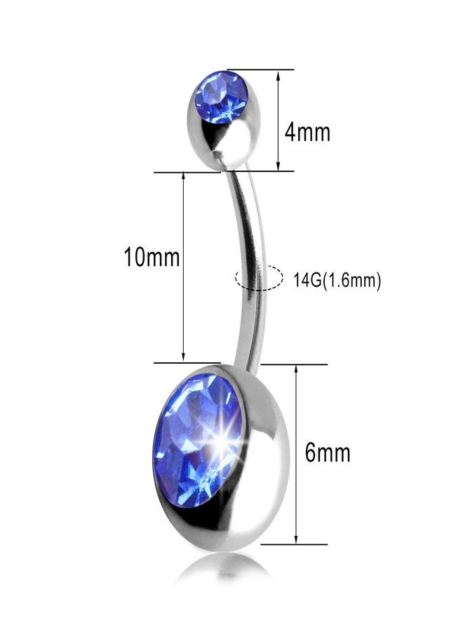 Outee 30 Pcs 14G Belly Button Rings for Women Belly Bars Stainless Steel Navel Piercing Jewelry - Image 4