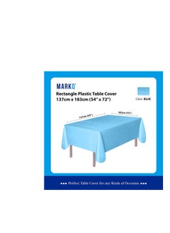 MARKQ Plastic Tablecloth for Rectangle Table 54" x 72" Disposable Table Cover for Bridal Shower Wedding Birthday Party Decorations  - Image 2