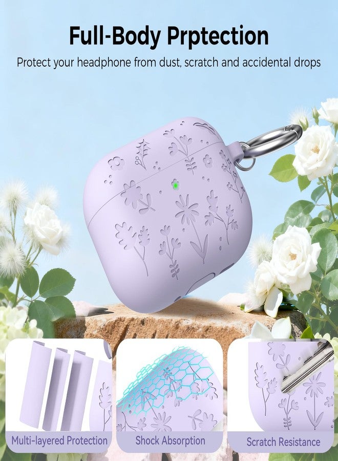 أهاستايل غطاء حماية AhaStyle لسماعات AirPods Pro 3 (2025) مصنوع من السيليكون بتصميم زهور أنيق، غطاء كامل مقاوم للصدمات لسماعات AirPods Pro من الجيل الثالث من Apple، مع طقم تنظيف، مناسب للنساء والفتيات. - Image 5