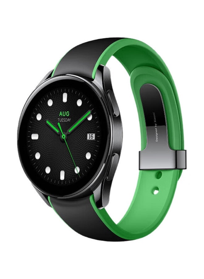 Millet Watch Strap, Contrasting Color Pin Buckle Band (Yue Dong Green) - Image 2