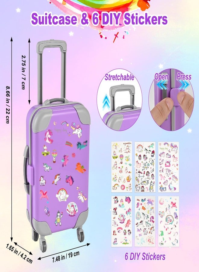 Faburo 28Pcs American 18 Inch Doll Clothes Accessories Stuff, Tote Bag Set for 18" Dolls Including Suitcase, Jacket, Sequin Skirt, Shoes, Camera, 6 DIY Stickers Toy Stuff Furniture (No Doll) - Image 4