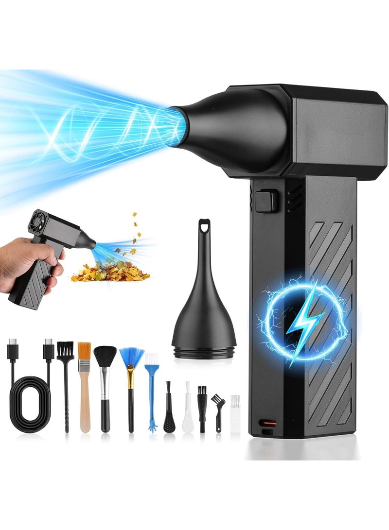 Super Powerful Electric Air Duster – 130,000 RPM, Cordless & Rechargeable with 4 Adjustable Speeds and Brush Set for Keyboard, PC, Car, Home & Travel - Image 1