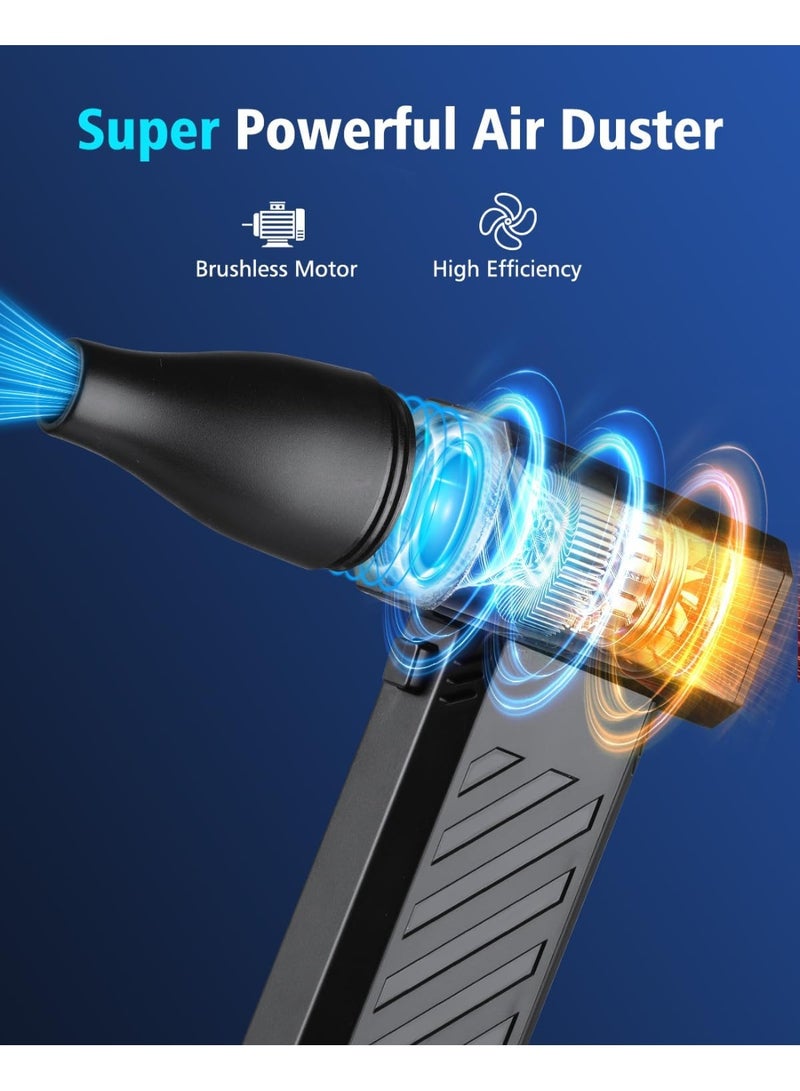 Super Powerful Electric Air Duster – 130,000 RPM, Cordless & Rechargeable with 4 Adjustable Speeds and Brush Set for Keyboard, PC, Car, Home & Travel - Image 4