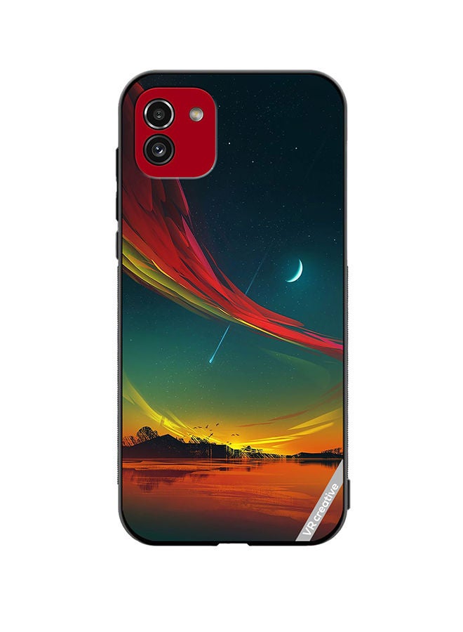 VR CREATIVE Protective Case Cover For Samsung Galaxy A03 The Moon And The Stars Design Multicolour - Image 1