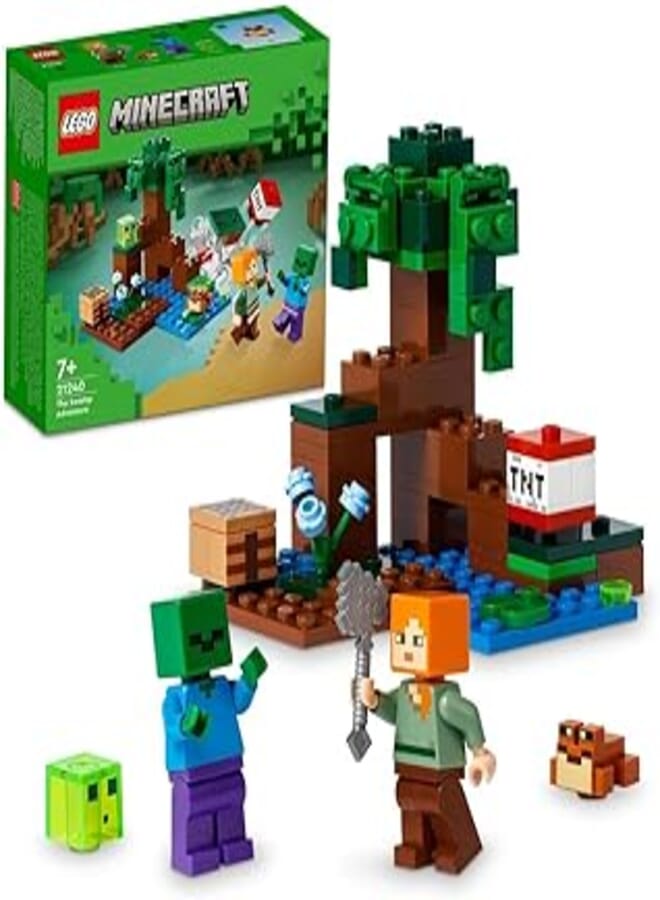 مجموعة ألعاب البناء LEGO® Minecraft® The Swamp Adventure 21240 (65 قطعة)