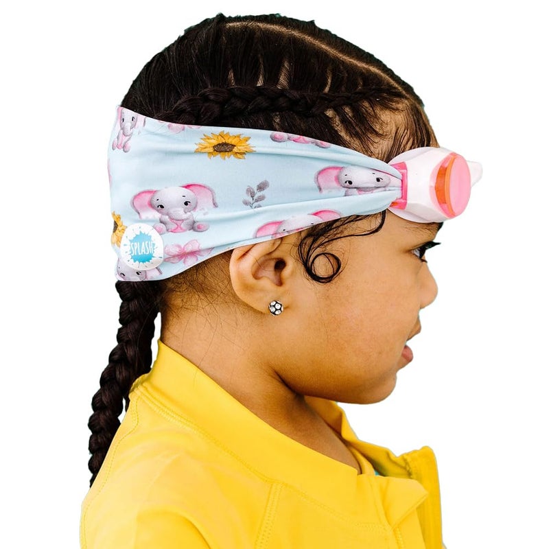 Splash Place KIDS SWIM GOGGLES with Fabric Strap - ELLIE |Tangle-Free, Swimming Goggles for Kids, Comfy Fabric Strap Goggles - Image 1