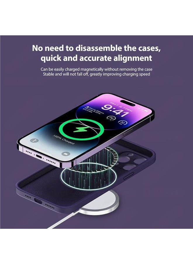 اس-توب جراب لهاتف iPhone 14 Pro مصنوع من السيليكون السائل MagSafe - Image 3