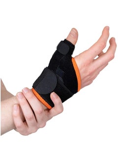 Y&D Dual Thumb Support Splint for Hand, BlackBerry Thumb, Trigger Finger, Pain Relief, Arthritis, Tendonitis, Sprained and Carpal Tunnel Supporting, Lightweight Breathable (Right Hand)  - Image 1