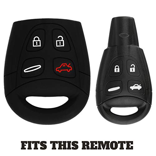 KeylessOption KeyGuardz Keyless Entry Remote Car Key Fob Outer Shell Cover Soft Rubber Protective Case for Saab 9-3 9.5 LTQSAAM433TX - Image 3
