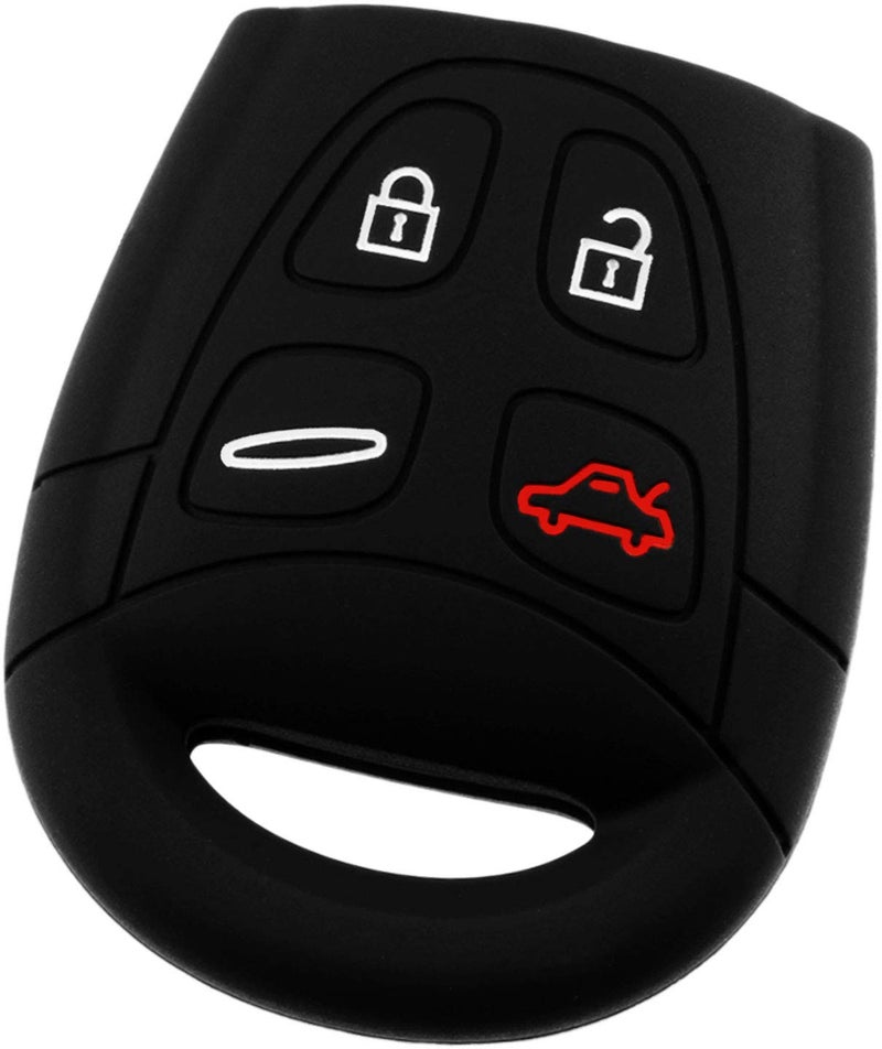 KeylessOption KeyGuardz Keyless Entry Remote Car Key Fob Outer Shell Cover Soft Rubber Protective Case for Saab 9-3 9.5 LTQSAAM433TX - Image 1