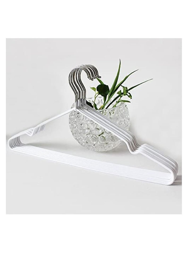Red Dot Gift 50-Piece White Metal Hangers Shirt Hangers Wire Hangers 40cm Strong Anti-Slip Hangers Space Saving Rubber Coated and  Heavy Duty Hangers - Image 2