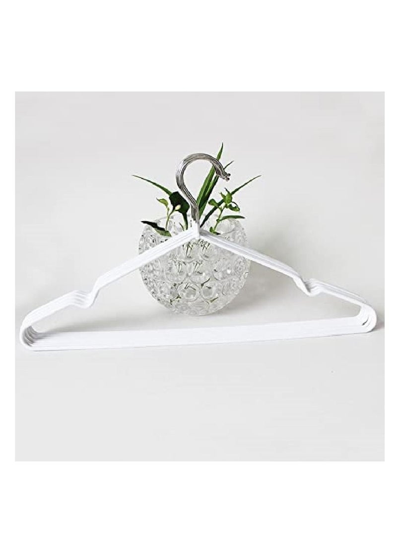 Red Dot Gift 50-Piece White Metal Hangers Shirt Hangers Wire Hangers 40cm Strong Anti-Slip Hangers Space Saving Rubber Coated and  Heavy Duty Hangers - Image 3