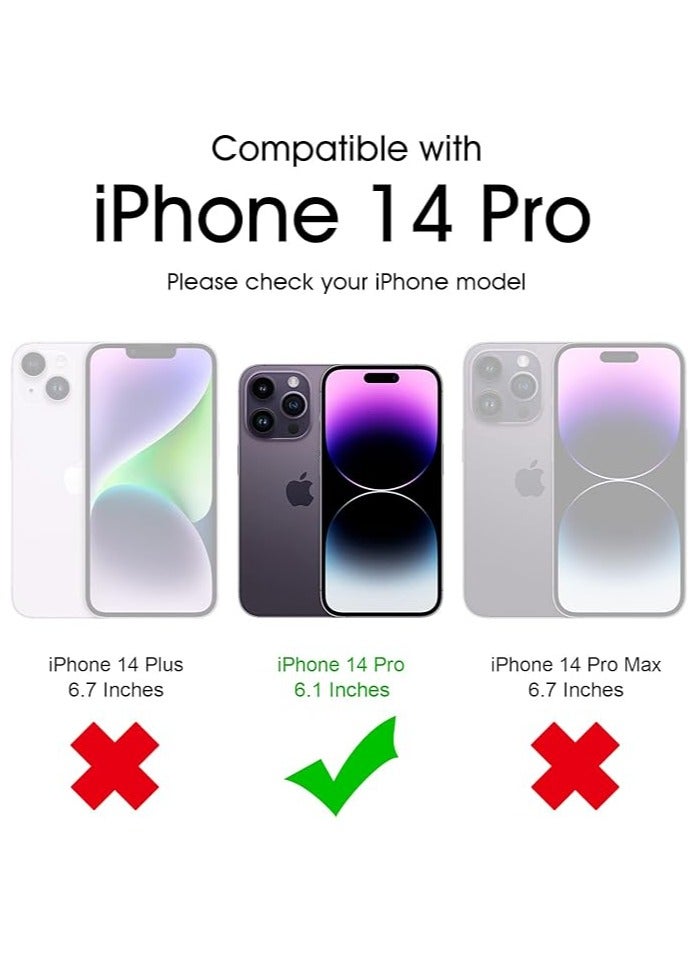 أكاليكس جراب جلدي مع قبضة لهاتف iPhone 14 Pro، غطاء مغناطيسي وحامل وحامل للسيارة، حامل عمودي وأفقي، بدون استخدام اليدين، لهاتف iPhone 14 Pro (أخضر غامق) - Image 2