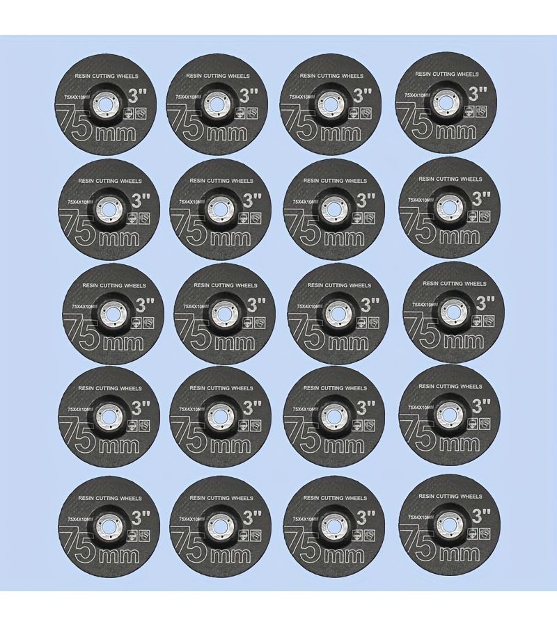 20 Pack 75x4x10mm Resin Grinding Wheel Disc for Metal Rust Removal Deburring Polishing - Image 3