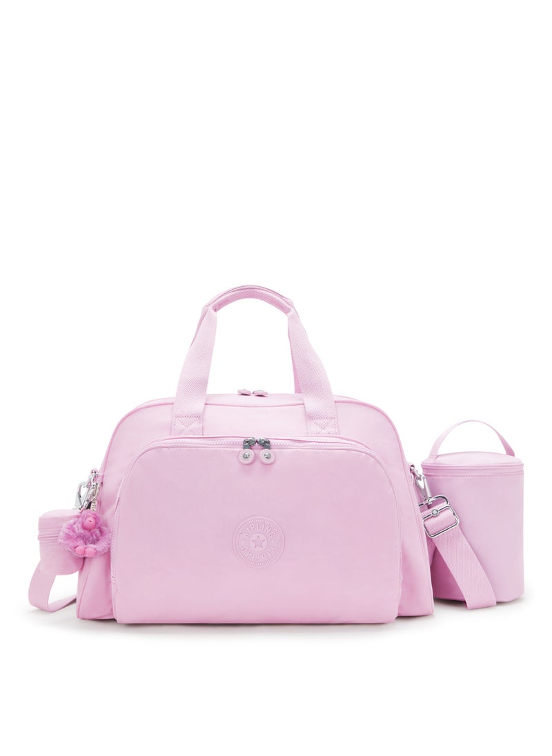kipling Camama Baby Bag with Changing Mat Blooming Pink  - Image 1