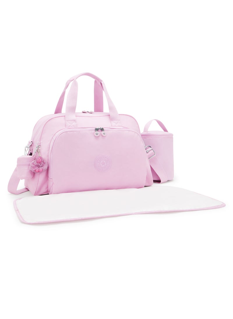 kipling Camama Baby Bag with Changing Mat Blooming Pink  - Image 4