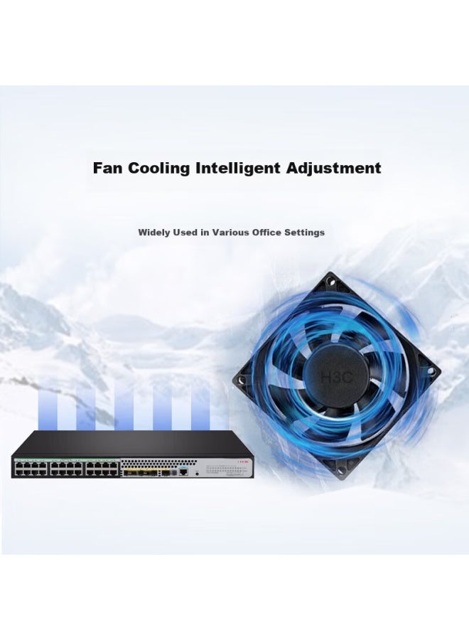 H3c S5024x-hpwr 24 Gigabit Ethernet Ports + 4 10g Fiber Ports, Layer 2 Managed Poe Enterprise-grade Network Switch, Network Cable Power 370w/10g Uplink - Image 3
