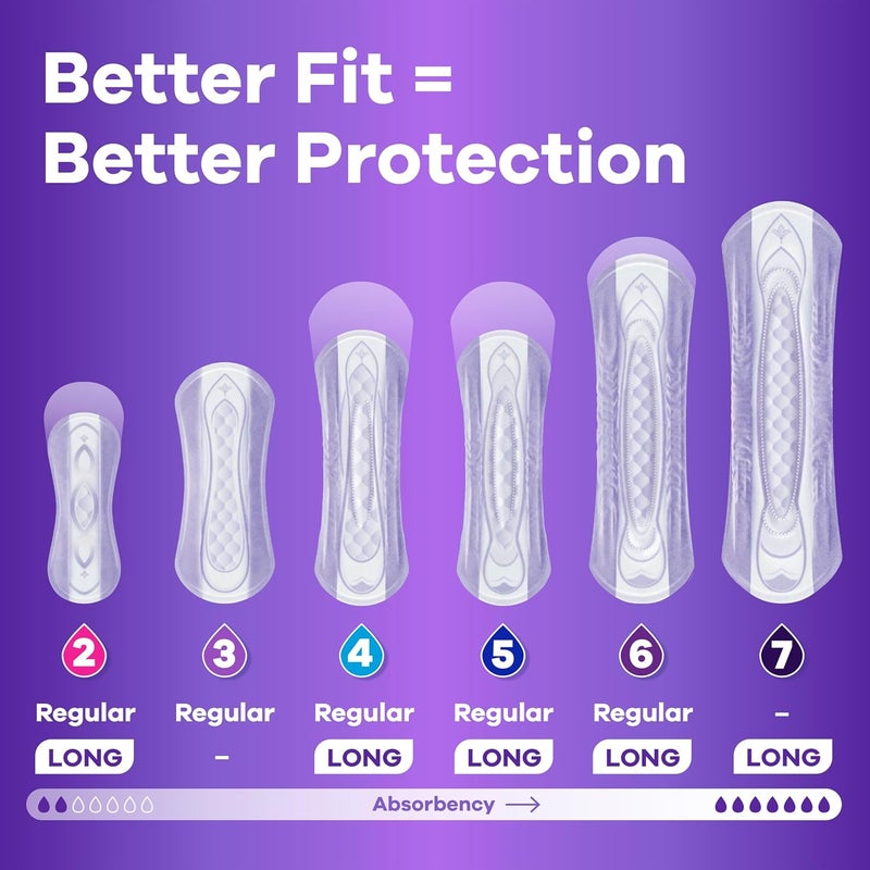 Always Discreet Adult Incontinence Pads for Women Ultimate Extra Absorbency Long Length Postpartum Pads 104 Count 4 Packs of 26 - Image 4