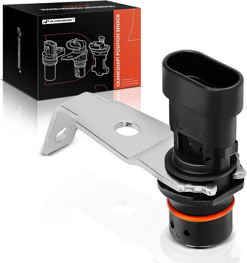 A-Premium Engine Crankshaft Position Sensor Compatible with Chevrolet GMC & Cadillac - Suburban Silverado Express C1500 K1500 K2500 K3500 Tahoe G30 Sierra- Replace# 12596851, 10456042 - Image 1