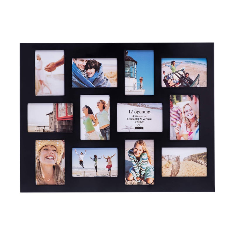 Malden 4x6 12Opening Collage Picture Frame, Displays Twelve, Black - Image 1